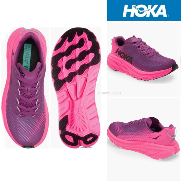 Hoka One One Shoes Hoka Rincon 3 Running Shoe Women Beautyberry Knockout Pink Sz 9 Poshmark